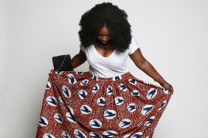 MAXI JUPE WAX ANEMONE DE VANESSA AUGRIS