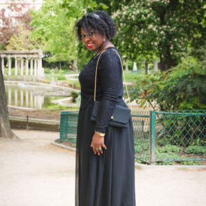 Robe longue + converse turquoise