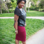 Mon look working girl et ma jupe crayon burgundy