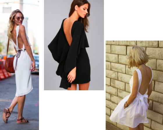 robe dos transparent