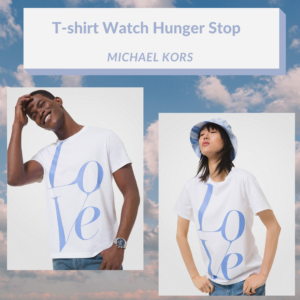 Lire la suite à propos de l’article Le t-shirt unisexe Watch Hunger Stop  par Michael Kors