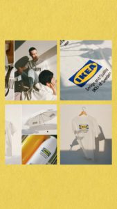 La marque d’ameublement suédois au logo jaune et bleu lance sa collection mode et accessoires baptisée « Efterträda » (au Japon)
