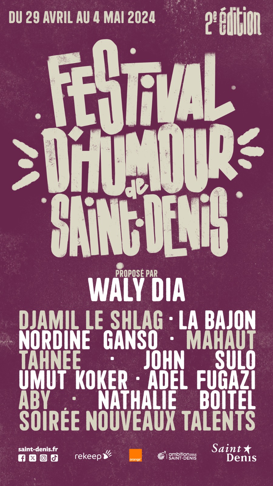 La deuxième édition du Festival d’Humour de Saint-Denis proposé par Waly Dia