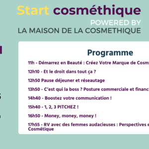 Je suis ravie de vous annoncer ma participation en tant qu’intervenante au Business & Cosméthique Event (BC Event), qui aura lieu le samedi 25 janvier 2025 dans le 15ᵉ arrondissement de Paris. Cet événement unique est une opportunité exceptionnelle pour booster votre esprit, votre business, et votre bien-être.