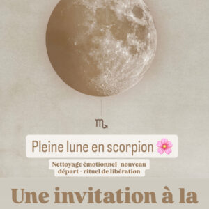 Le Scorpion est un signe d'eau associé à la profondeur émotionnelle, à la régénération et à la métamorphose. Cette Pleine Lune nous pousse à explorer nos sentiments les plus profonds, à libérer ce qui ne nous sert plus et à embrasser le changement.